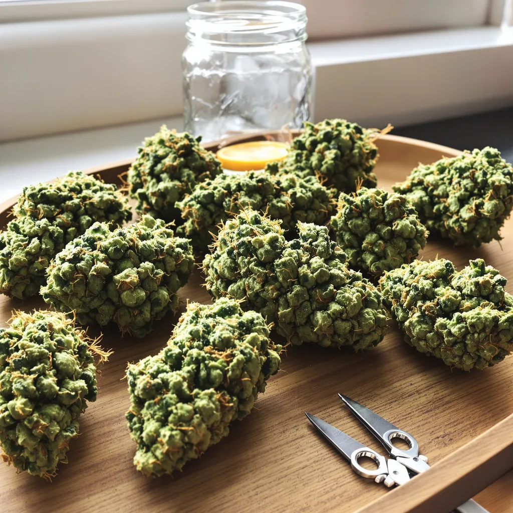 Citrus Sap 20% indica / 80% sativa — fleur avec trichomes visibles