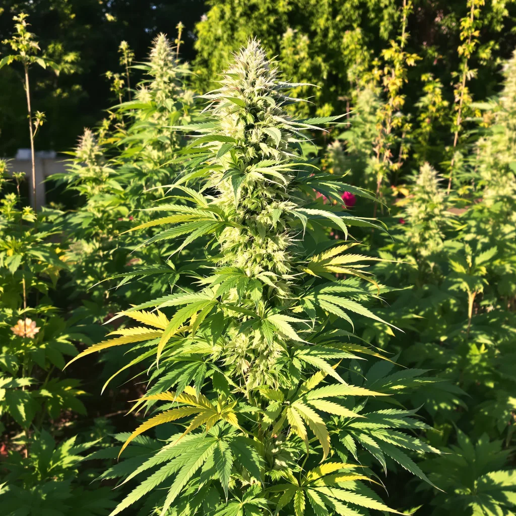 Clementine 14% indica / 86% sativa — fleur avec trichomes visibles