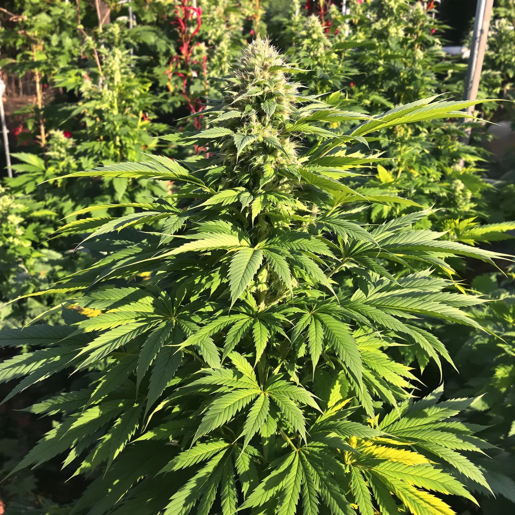 Cluster Bomb 79% indica / 21% sativa — fleur avec trichomes visibles