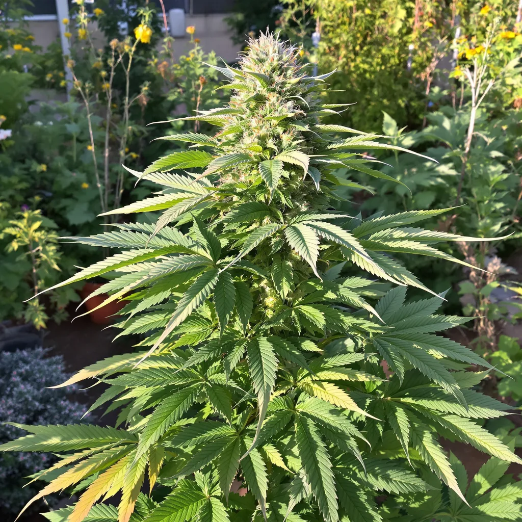 Cold War Kush 65% indica / 35% sativa — fleur avec trichomes visibles