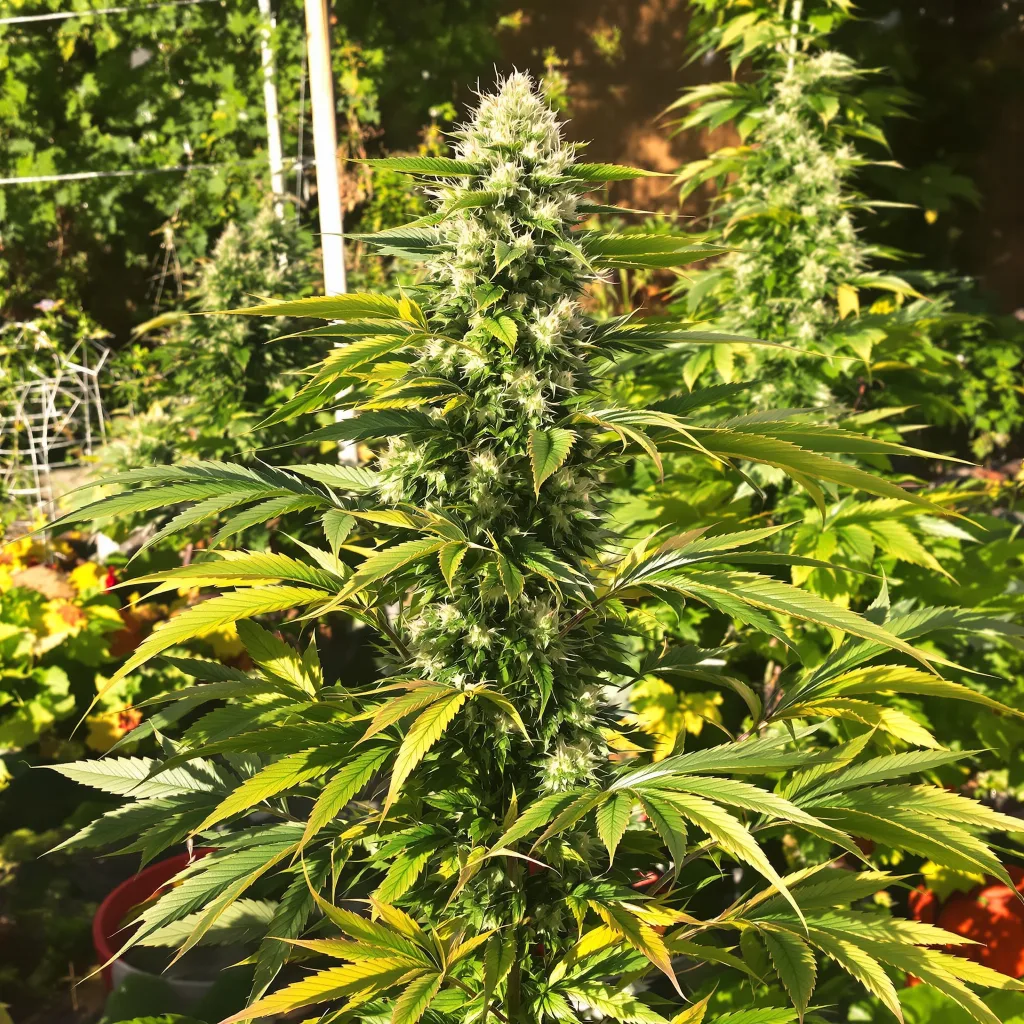 Colombian Gold 40% indica / 60% sativa — fleur avec trichomes visibles