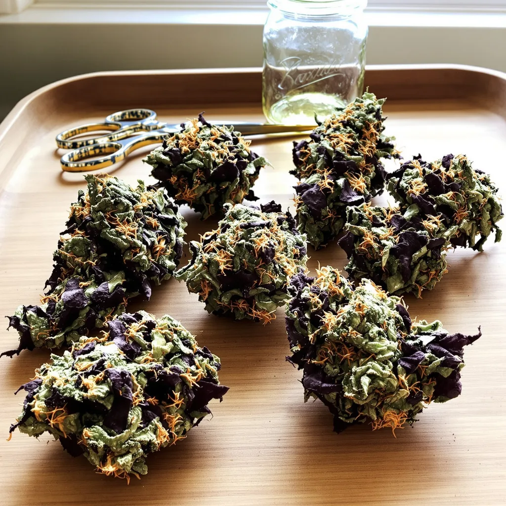 Colorado Bubba 87% indica / 13% sativa — fleur avec trichomes visibles