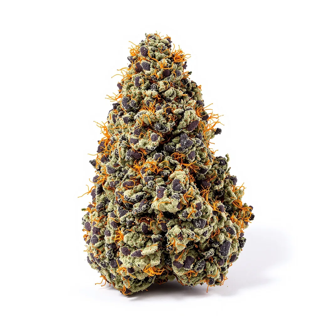 Colorado Clementines 79% indica / 21% sativa — fleur avec trichomes visibles