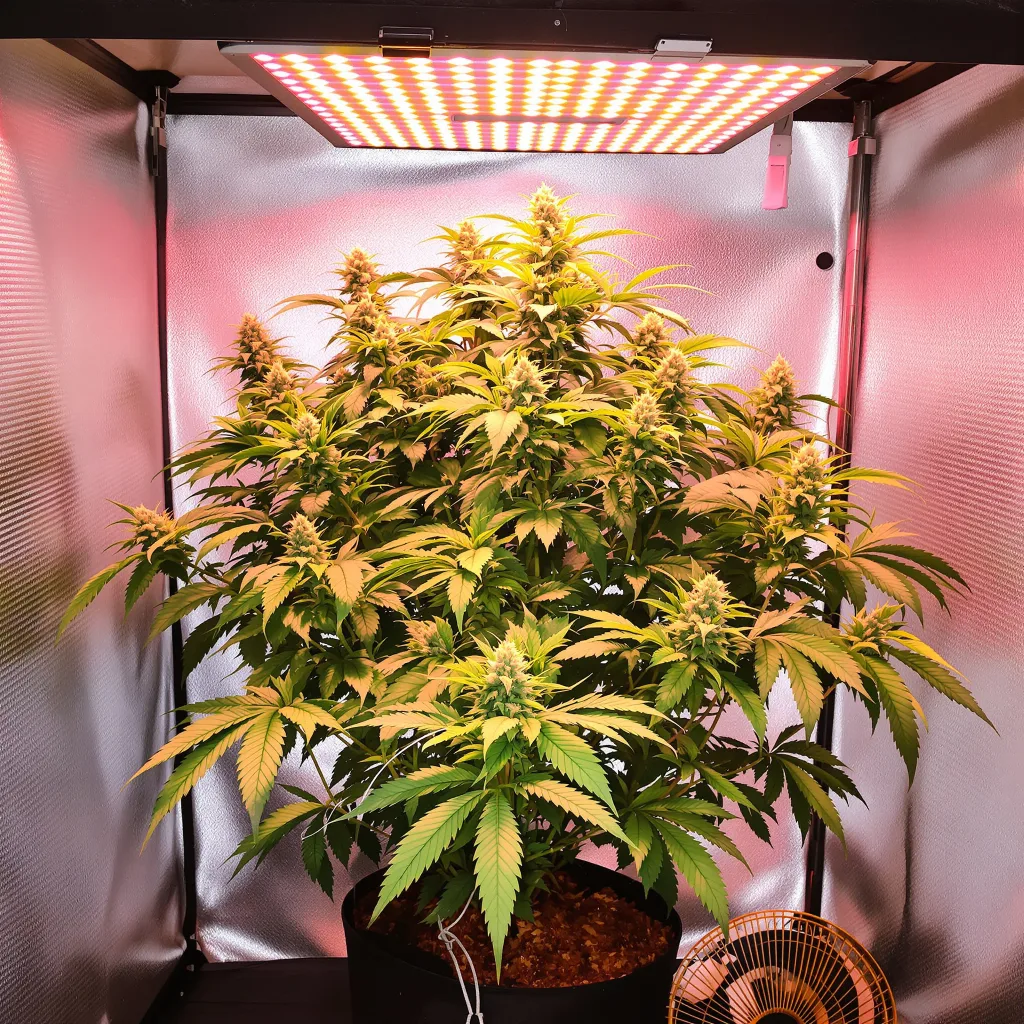 Plante de cannabis Confidential Cheese en floraison — 90-130 cm féminisée