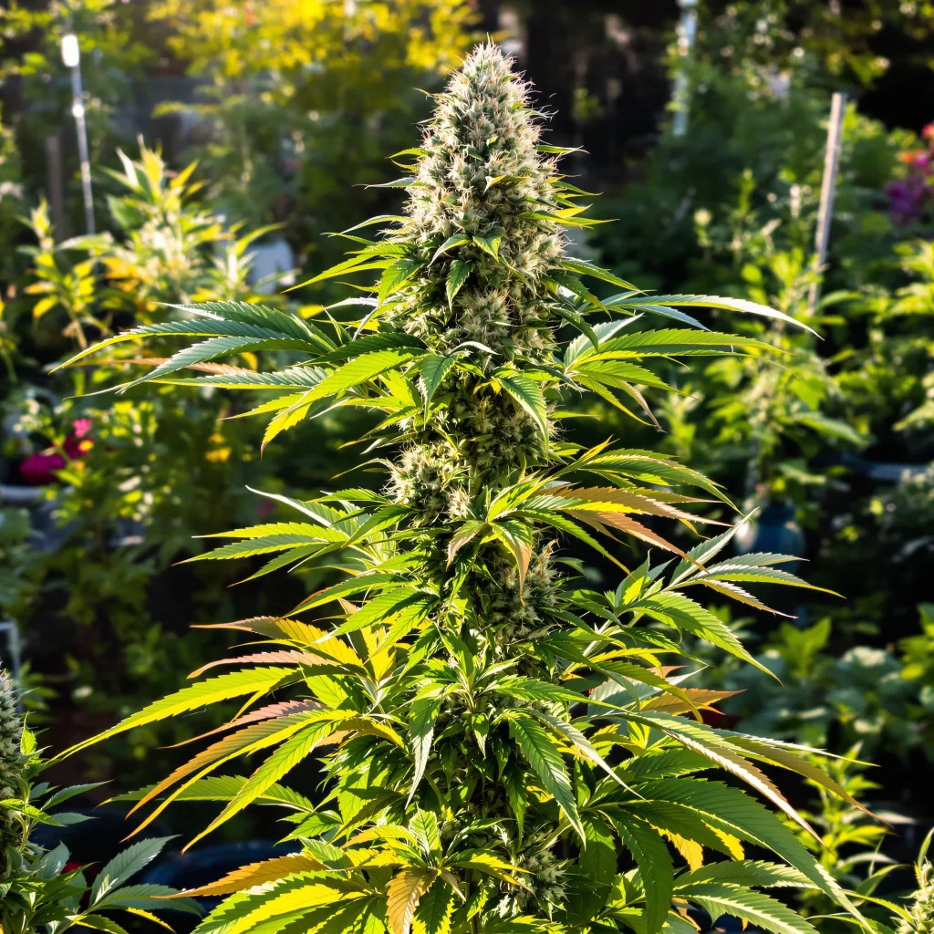 Cookies and Cream 52% indica / 48% sativa — fleur avec trichomes visibles