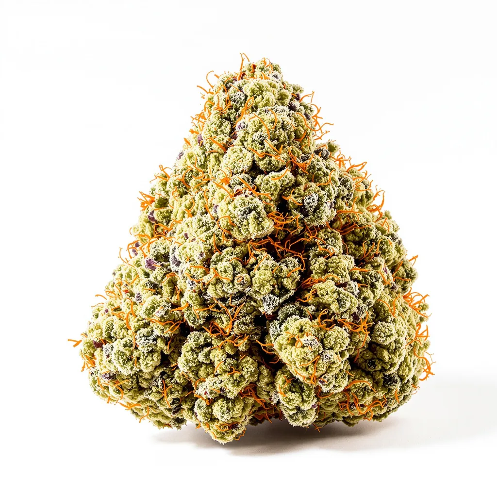 Cookies Gelato 41% indica / 59% sativa — fleur avec trichomes visibles