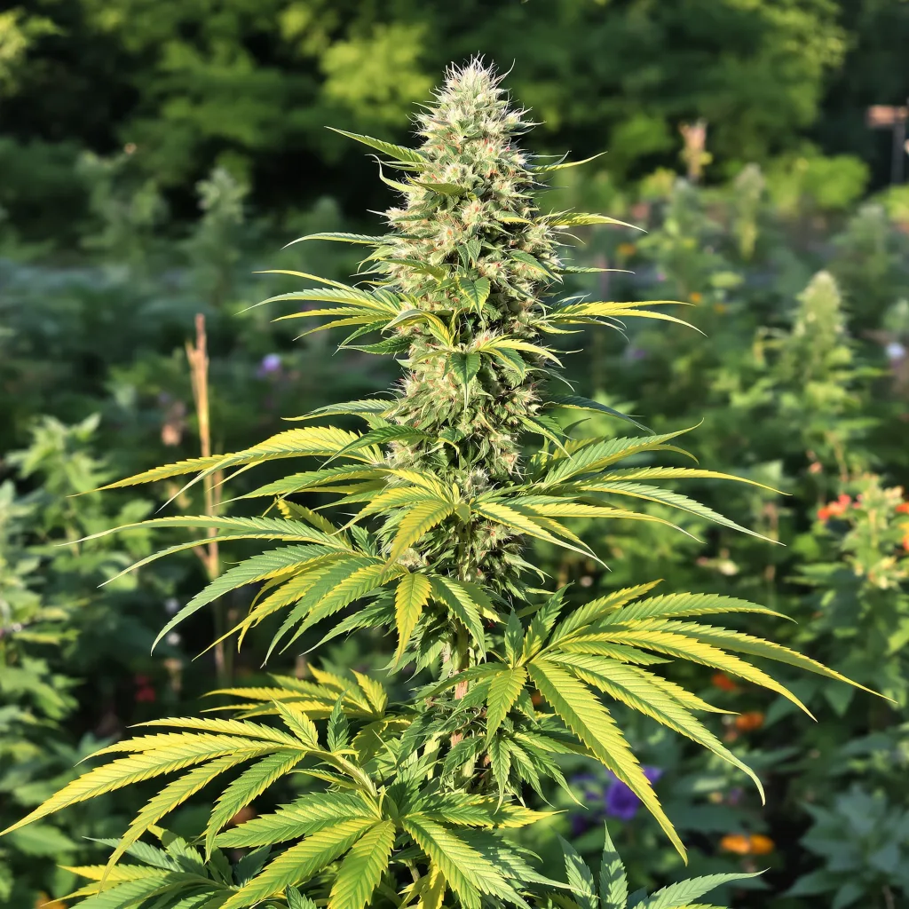 Copper Kush 44% indica / 56% sativa — fleur avec trichomes visibles