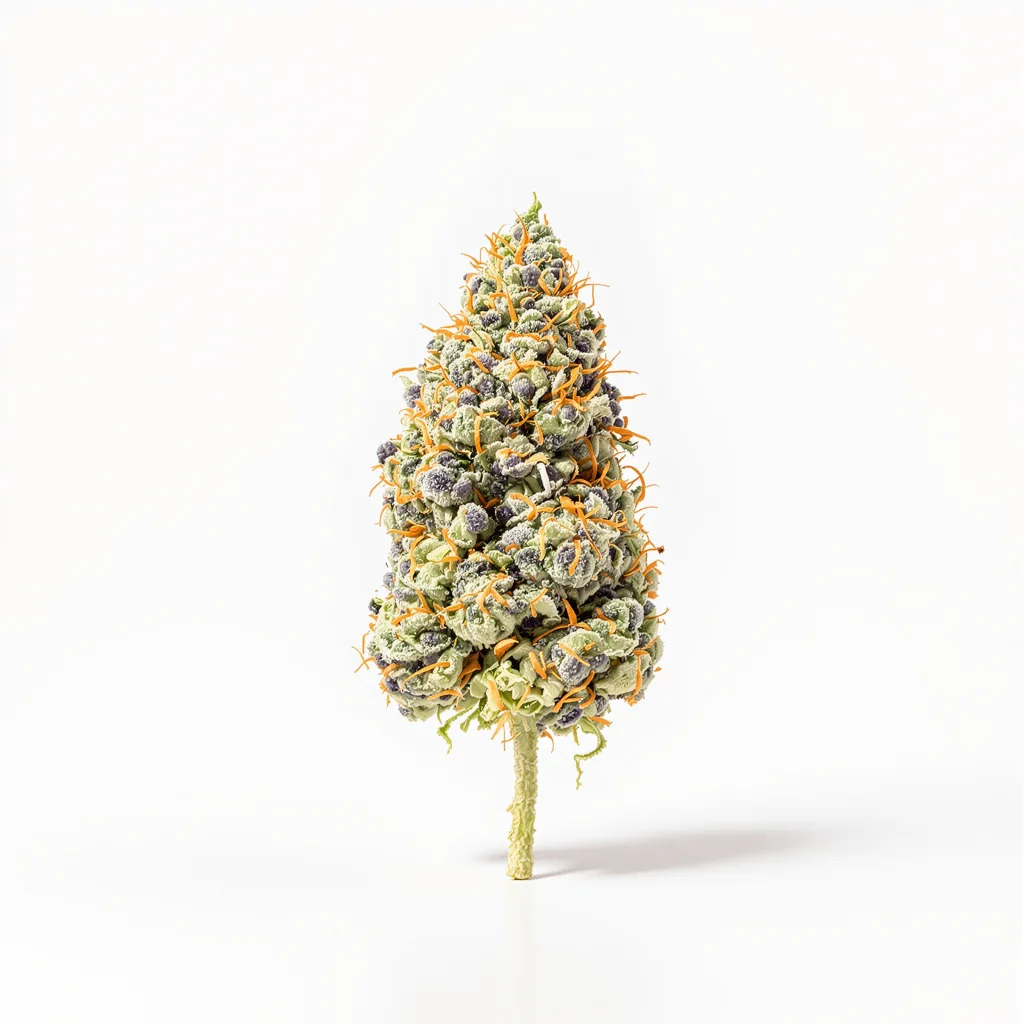 Corkscrew 57% indica / 43% sativa — fleur avec trichomes visibles