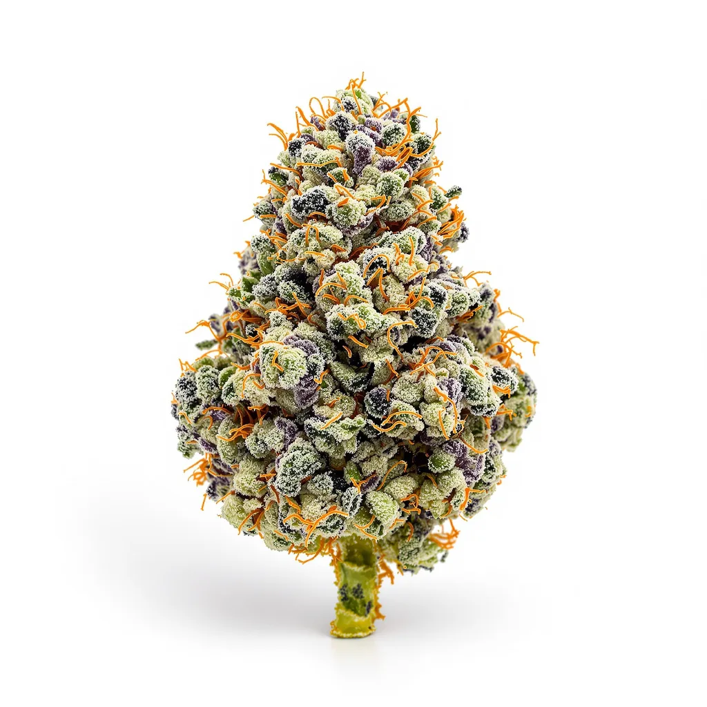 Couch Lock Mixpack 49% indica / 51% sativa — fleur avec trichomes visibles