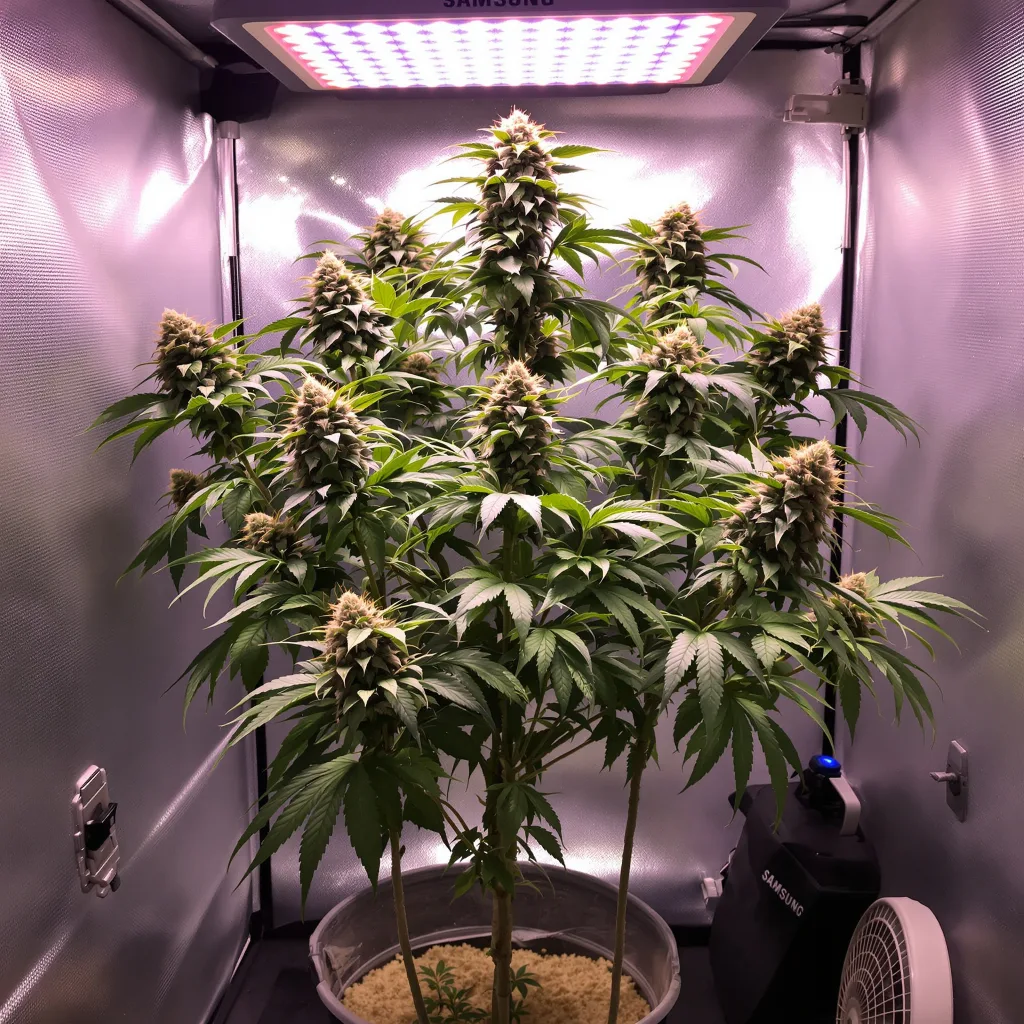 Plante de cannabis Cowboy Kush en floraison — 90-130 cm féminisée