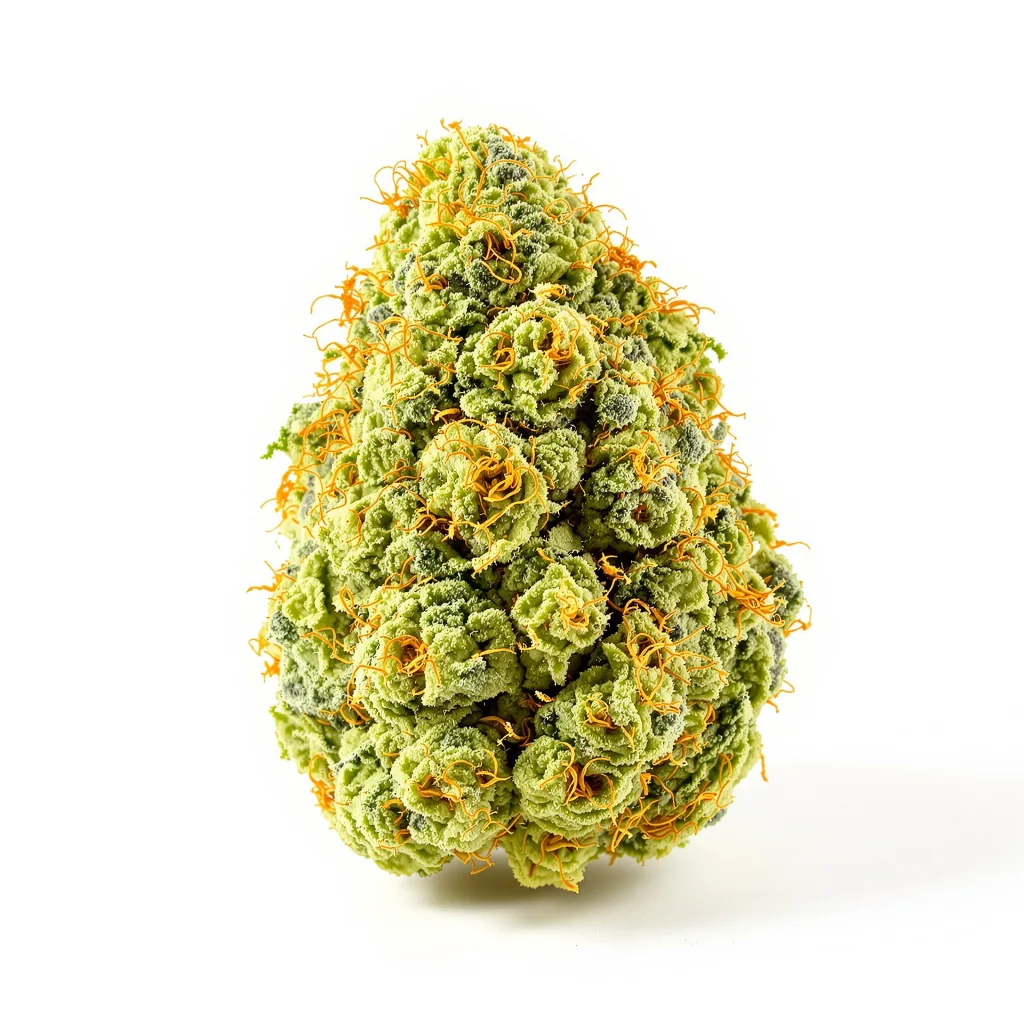 Cramnesia 19% indica / 81% sativa — fleur avec trichomes visibles