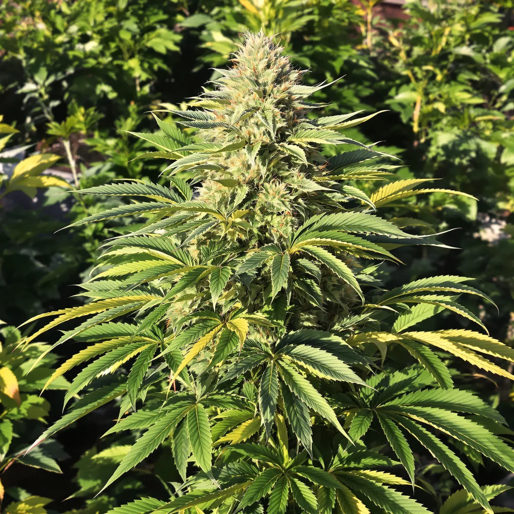 Cream Caramel 87% indica / 13% sativa — fleur avec trichomes visibles
