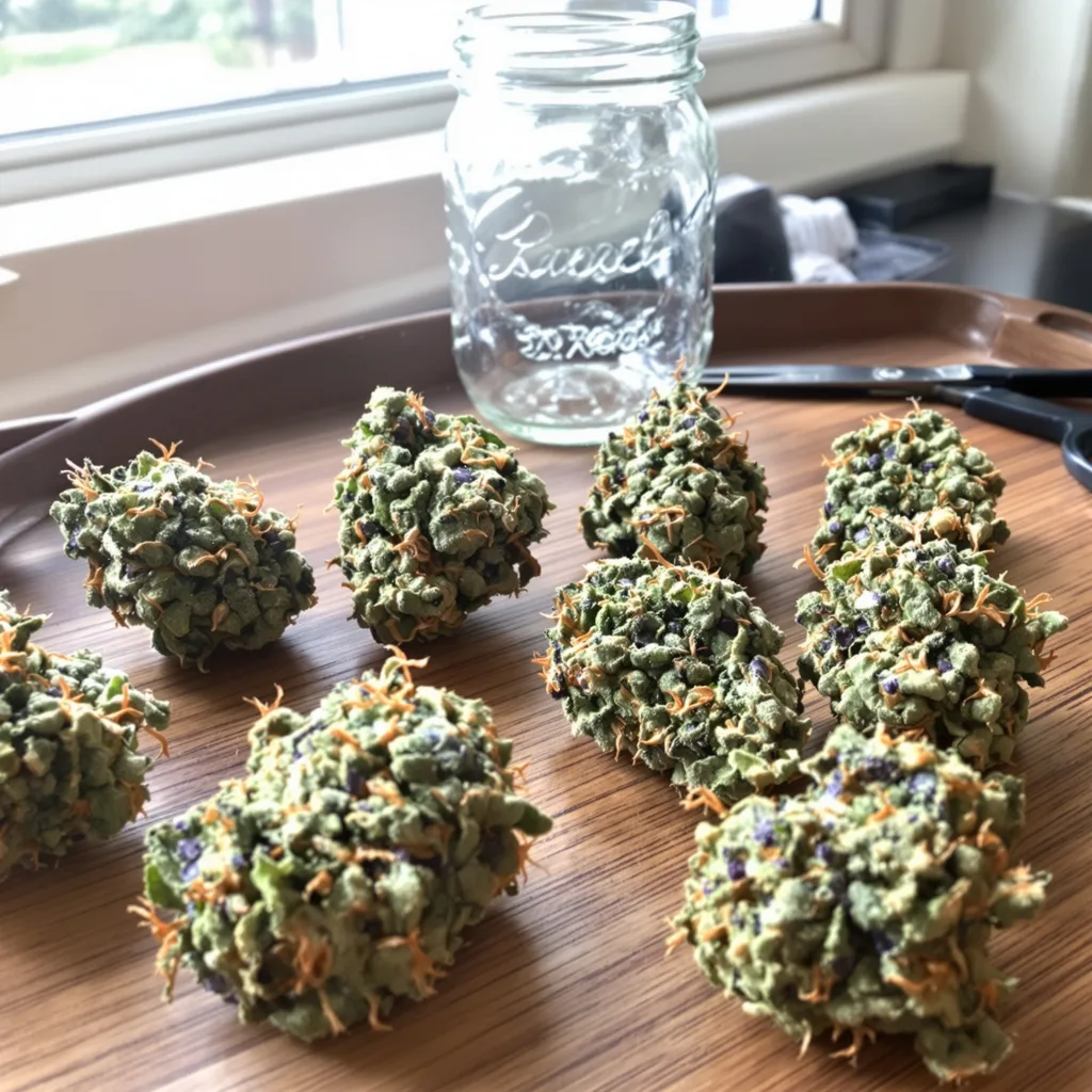 Critical 47 58% indica / 42% sativa — fleur avec trichomes visibles