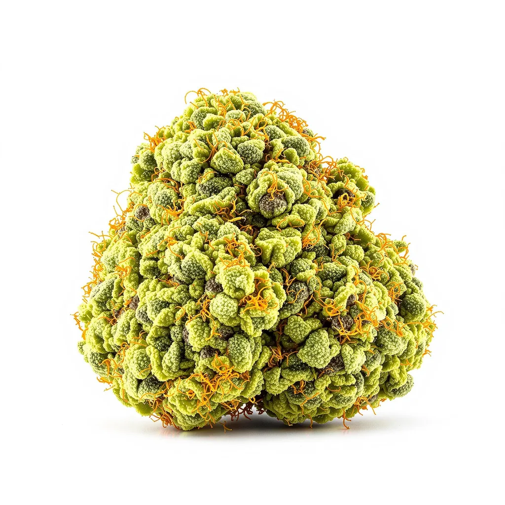 Critical Crack 15% indica / 85% sativa — fleur avec trichomes visibles
