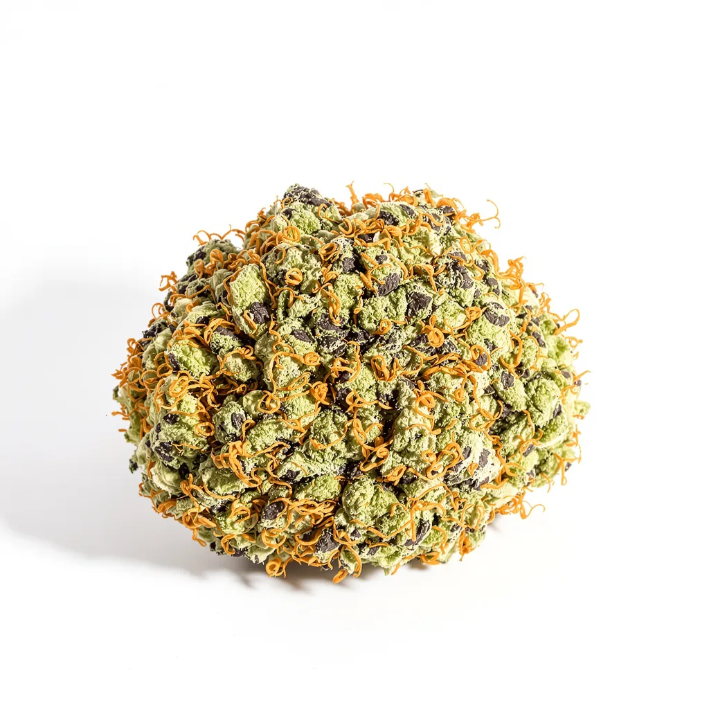 Critical Glue 89% indica / 11% sativa — fleur avec trichomes visibles