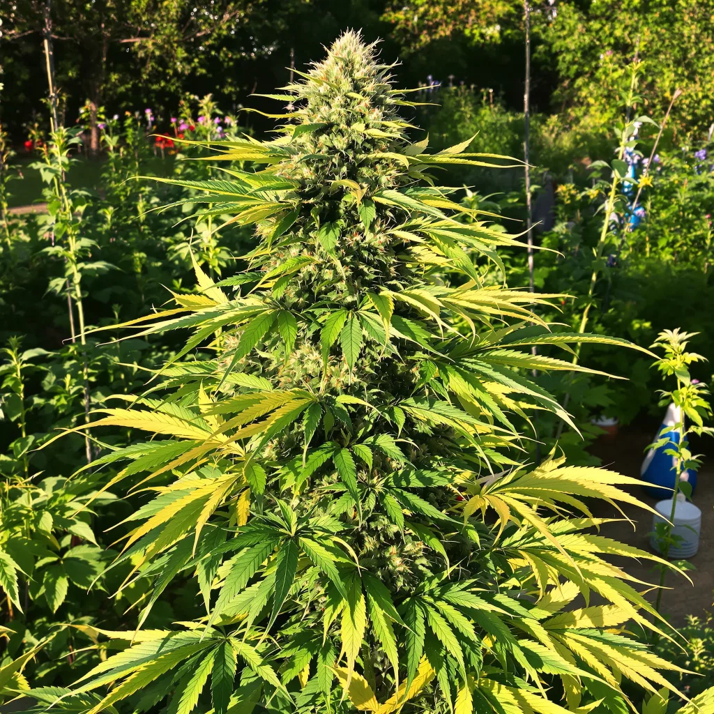 Critical Jack 50% indica / 50% sativa — fleur avec trichomes visibles