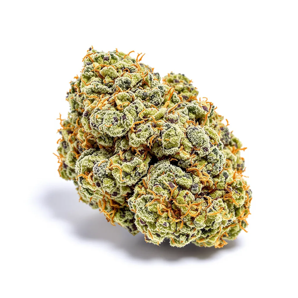 Critical Jack 50% indica / 50% sativa — fleur avec trichomes visibles