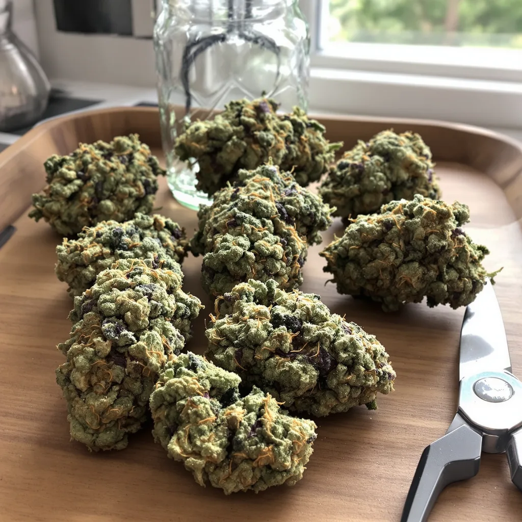 Critical Jack 50% indica / 50% sativa — fleur avec trichomes visibles