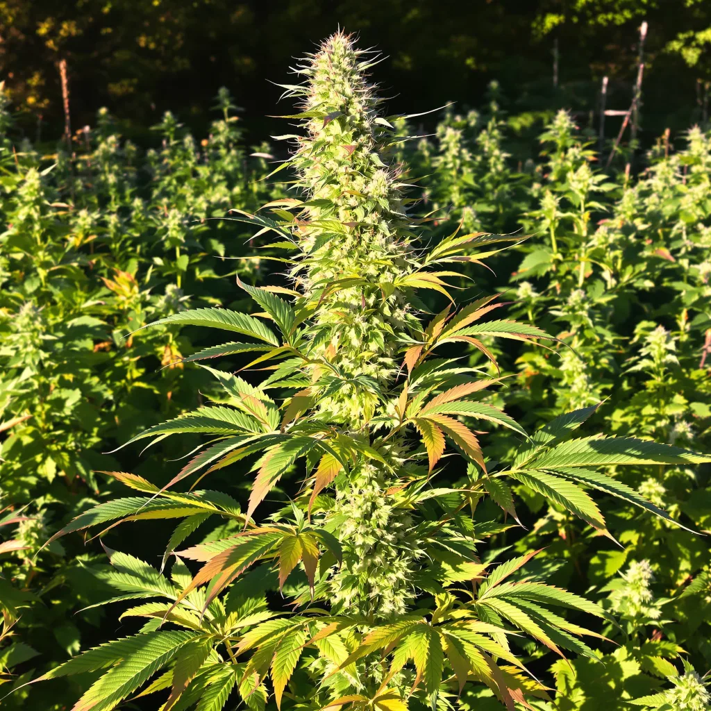Critical Jack 50% indica / 50% sativa — fleur avec trichomes visibles