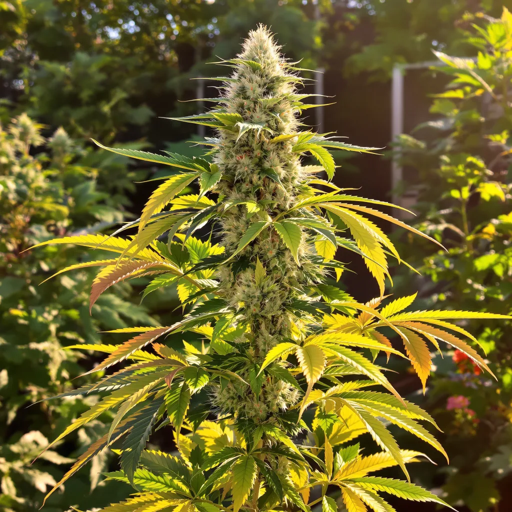 Critical Plus 61% indica / 39% sativa — fleur avec trichomes visibles