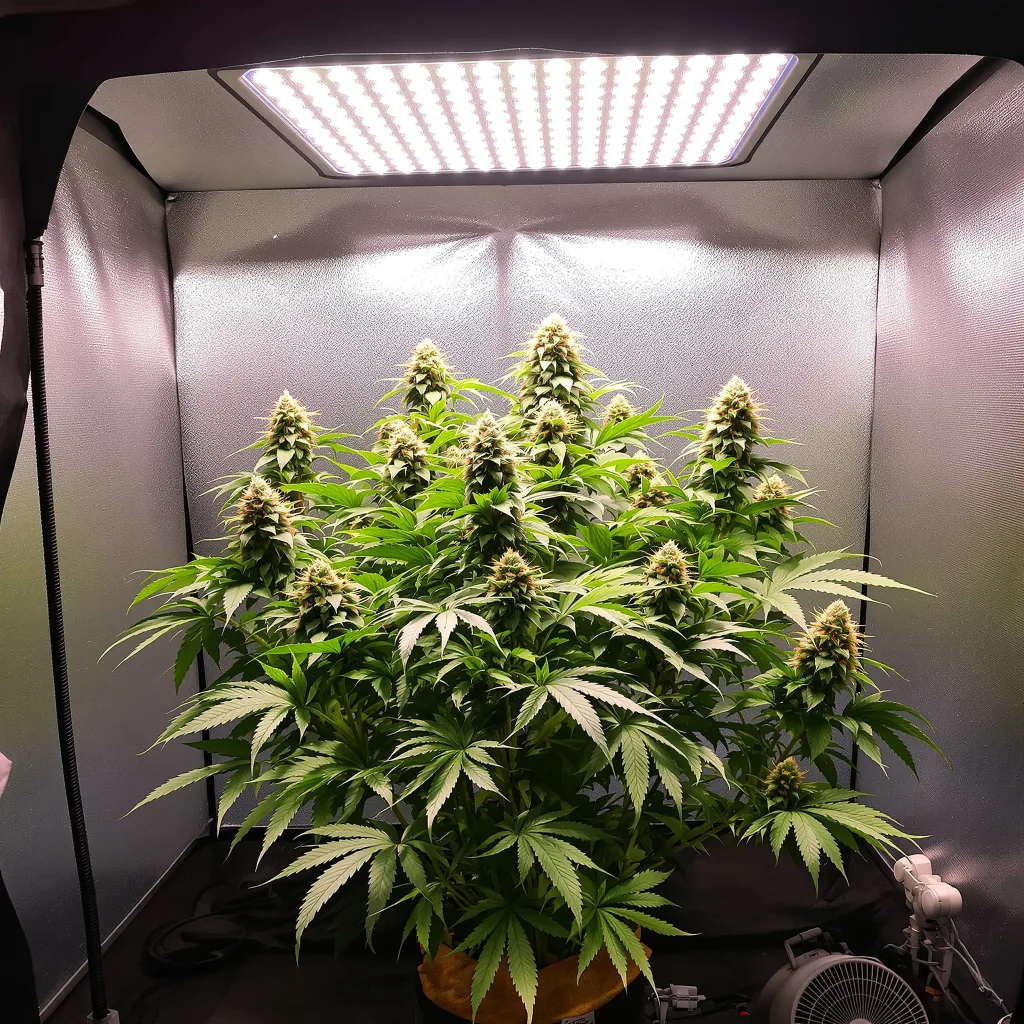 Plante de cannabis Critical Purple en floraison — 60-100 cm autofloraison