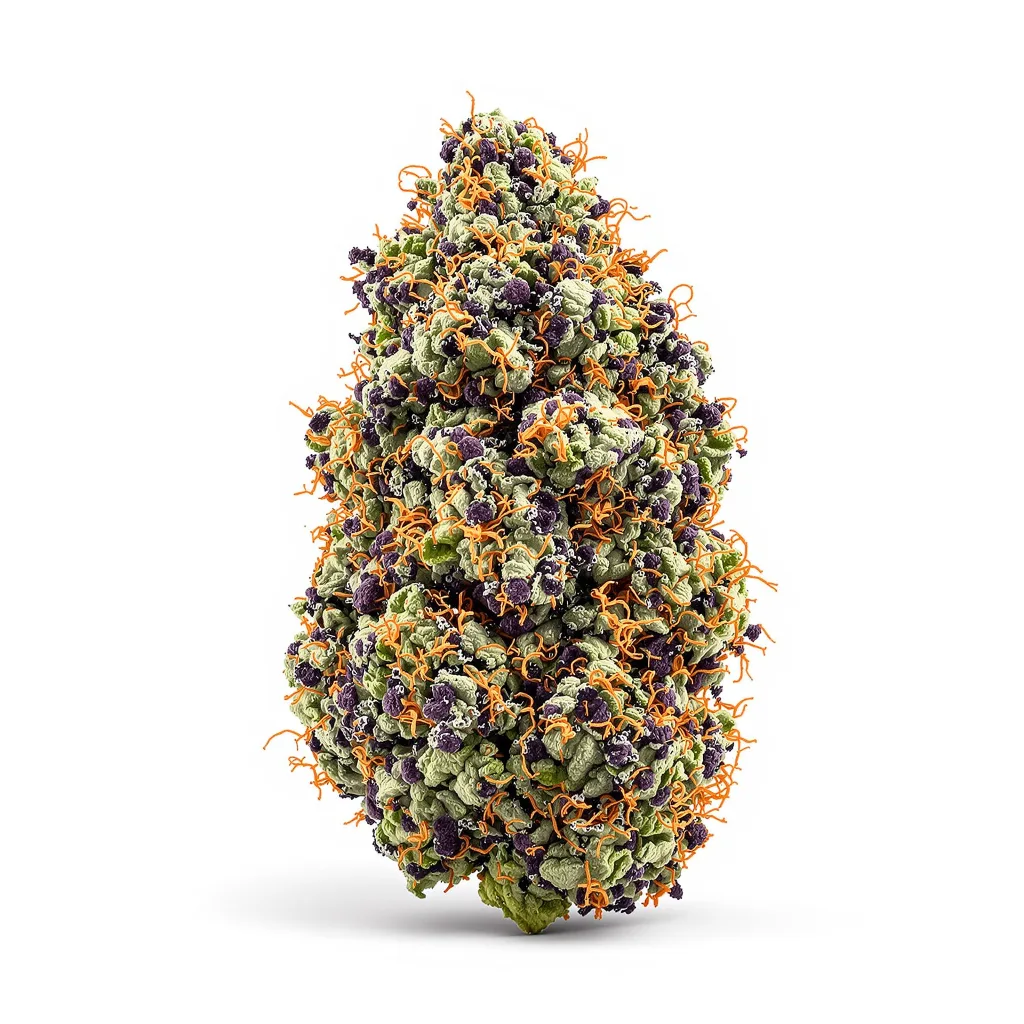Critical Skunk 75% indica / 25% sativa — fleur avec trichomes visibles