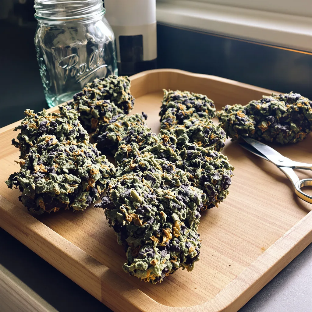Crouching Tiger Hidden Alien 82% indica / 18% sativa — fleur avec trichomes visibles