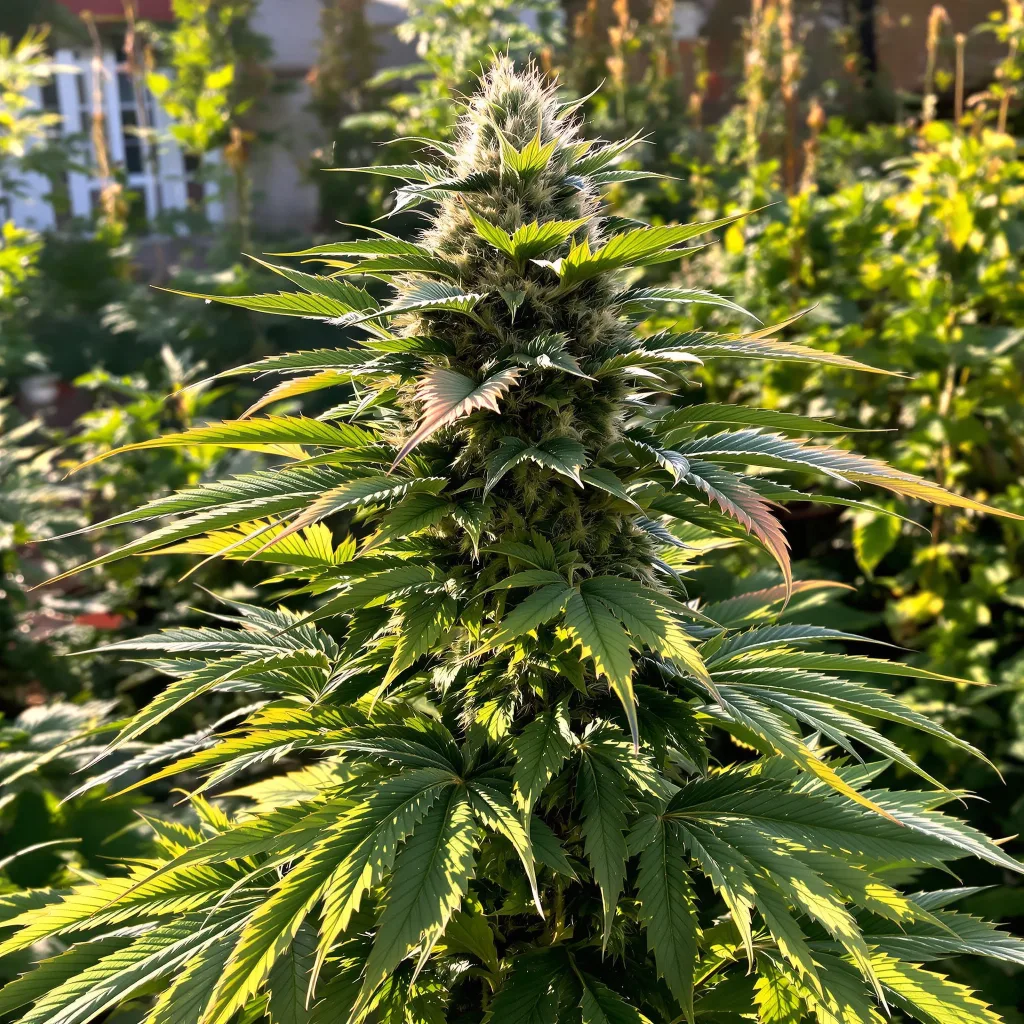 Crouching Tiger Hidden Alien 82% indica / 18% sativa — fleur avec trichomes visibles