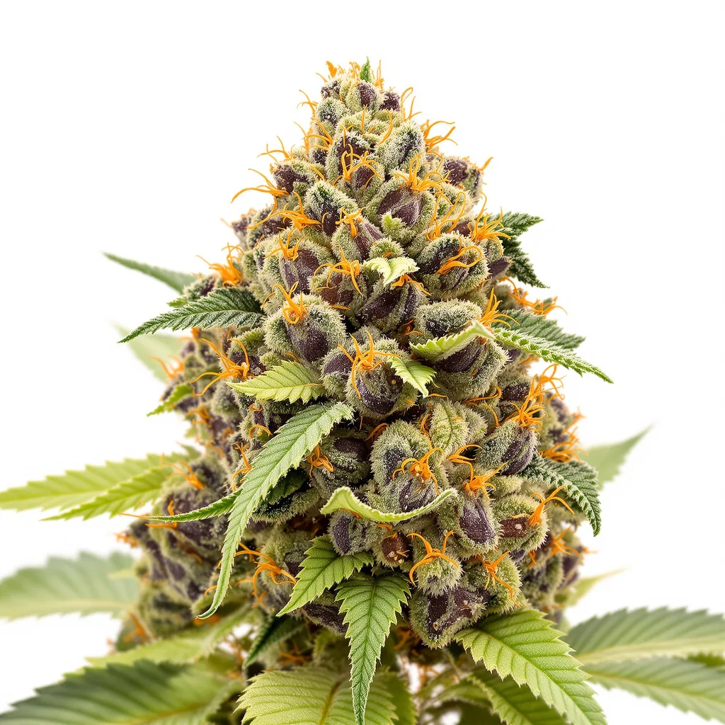 Crouching Tiger Hidden Alien 82% indica / 18% sativa — fleur avec trichomes visibles