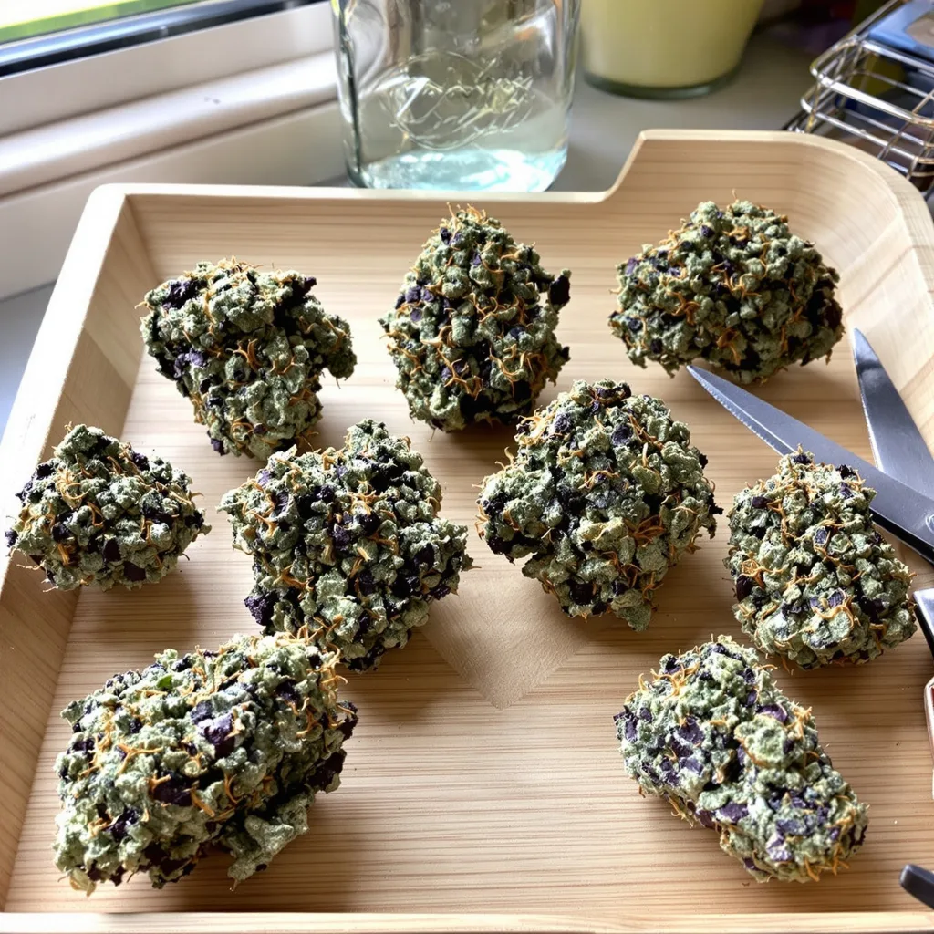 Crown OG 70% indica / 30% sativa — fleur avec trichomes visibles