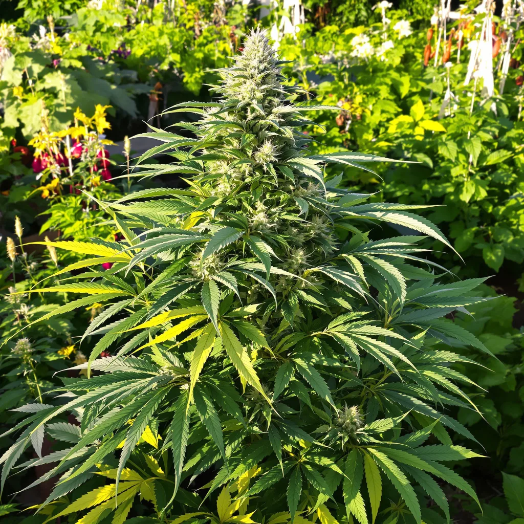 Crown OG 70% indica / 30% sativa — fleur avec trichomes visibles