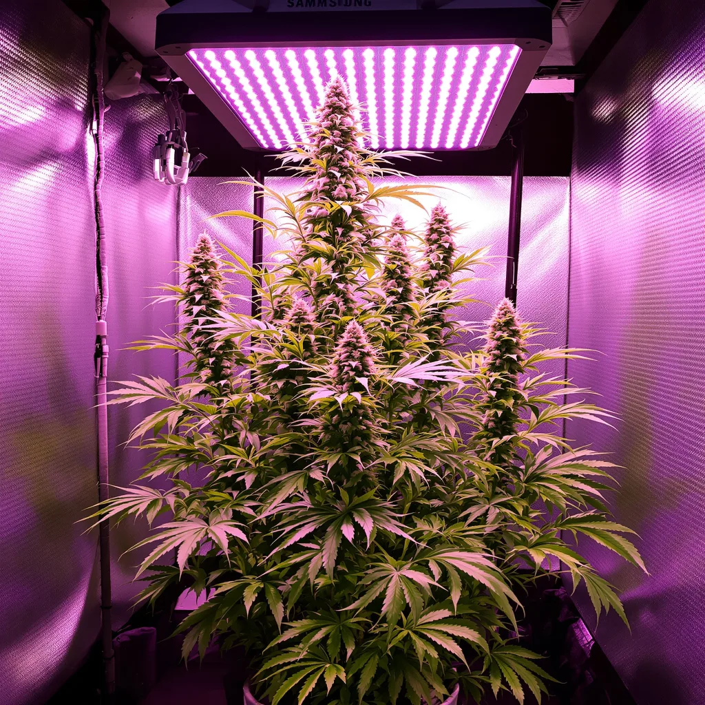 Plante de cannabis Crystal Coma en floraison — 150-200 cm féminisée