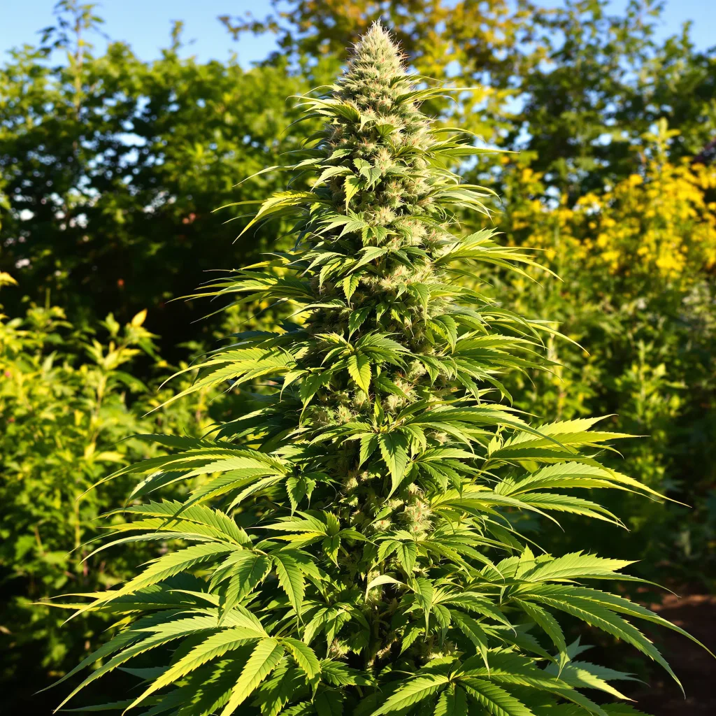 Crystal Coma 18% indica / 82% sativa — fleur avec trichomes visibles