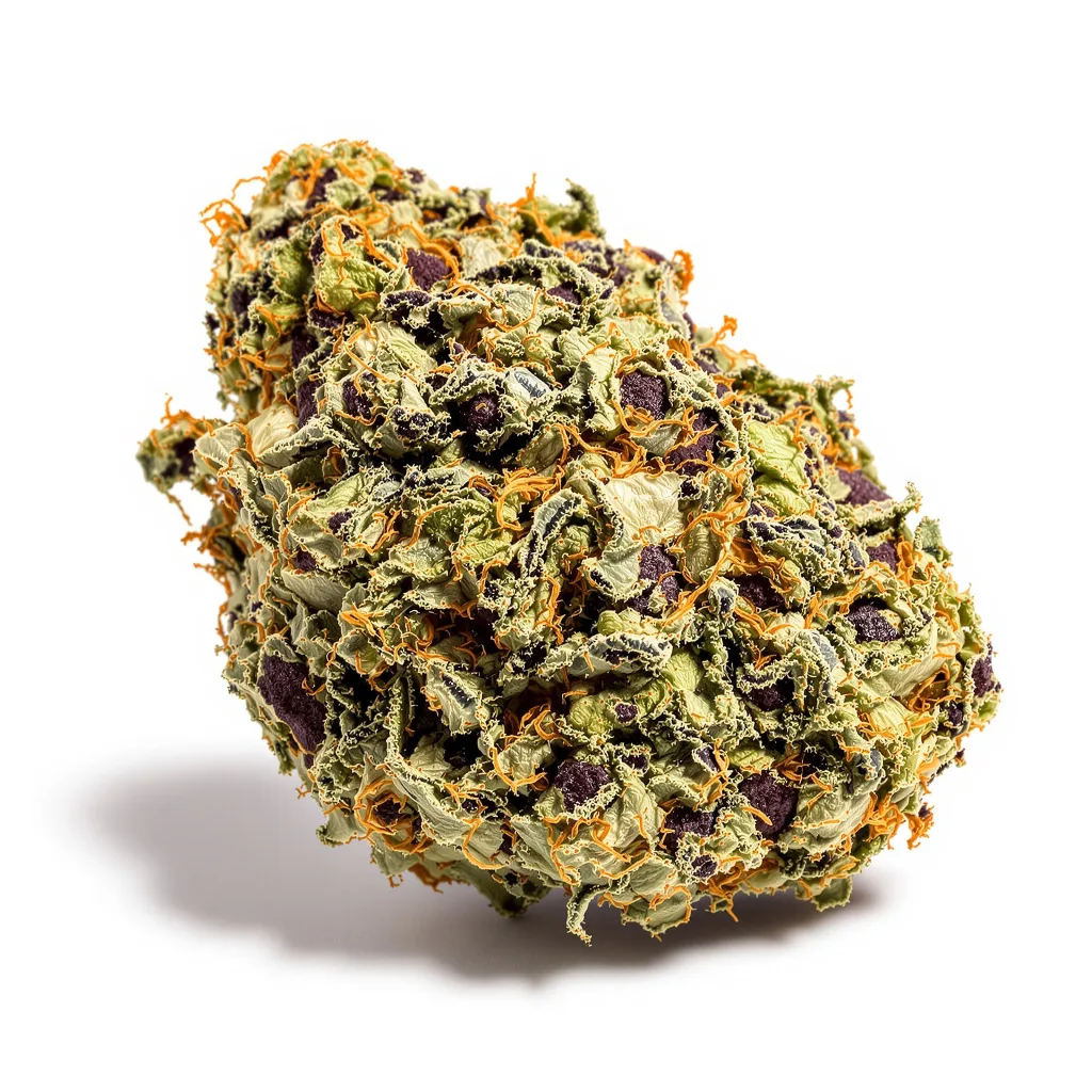 Cuvee 79% indica / 21% sativa — fleur avec trichomes visibles