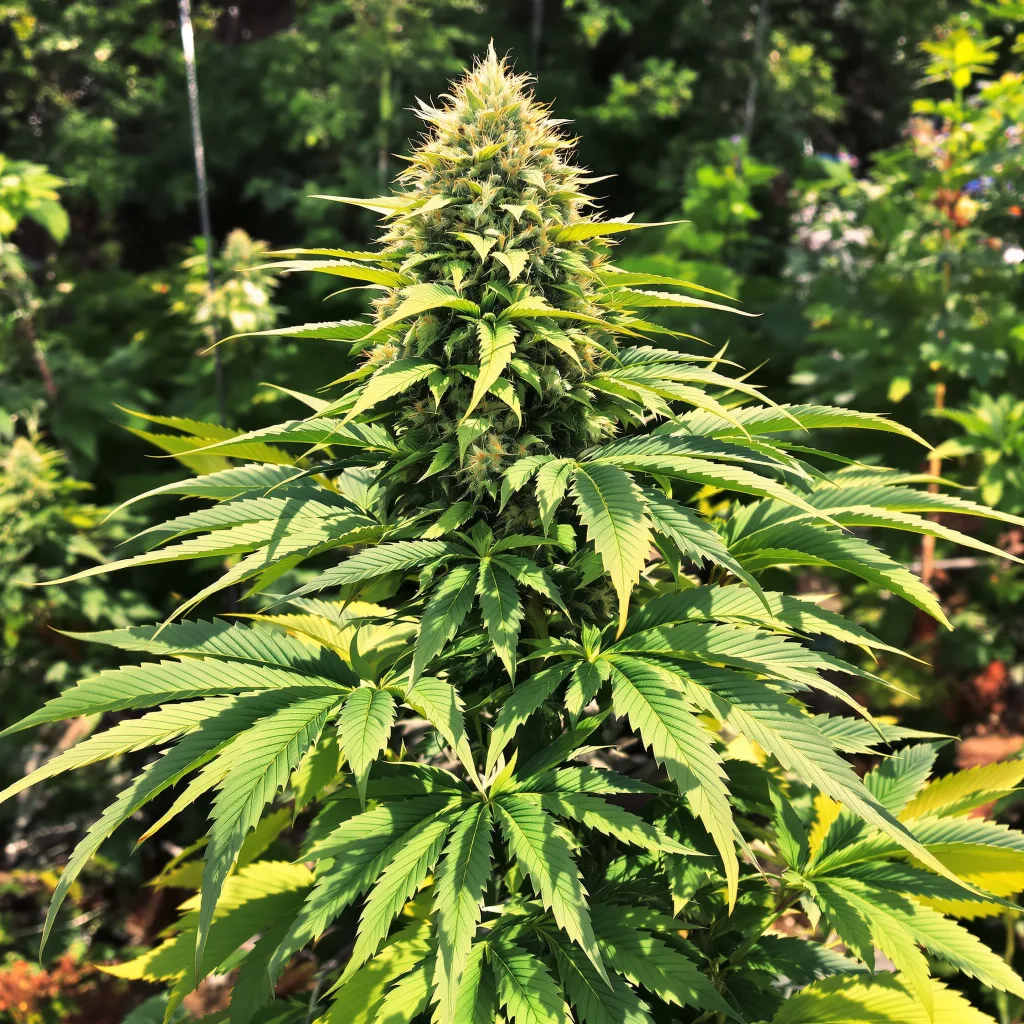 Dairy Queen 82% indica / 18% sativa — fleur avec trichomes visibles