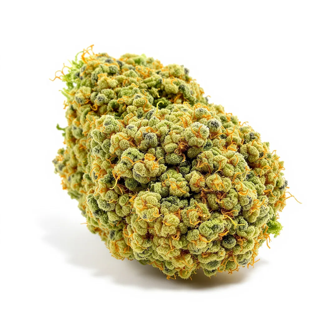 Damnesia 16% indica / 84% sativa — fleur avec trichomes visibles