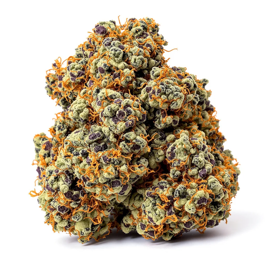 Dark Side of the Moon 86% indica / 14% sativa — fleur avec trichomes visibles