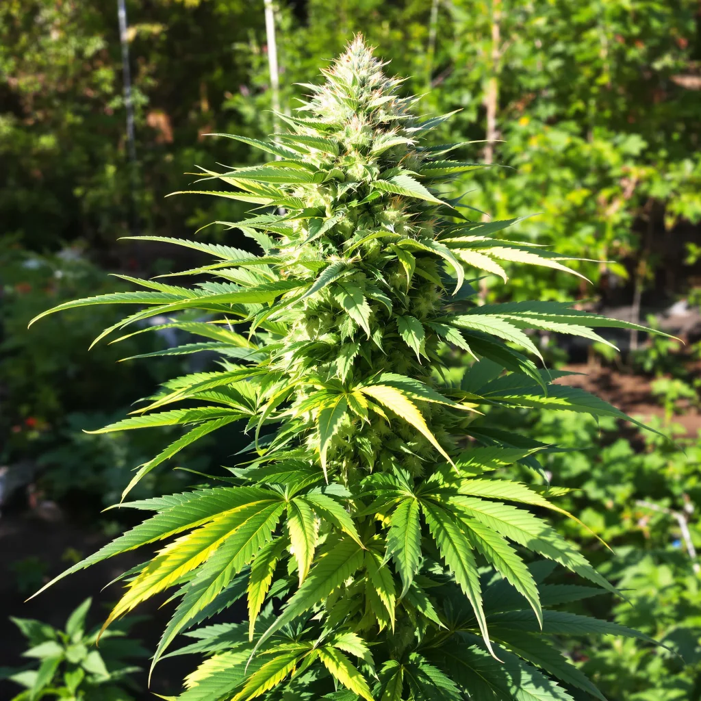 Darth Vader 68% indica / 32% sativa — fleur avec trichomes visibles