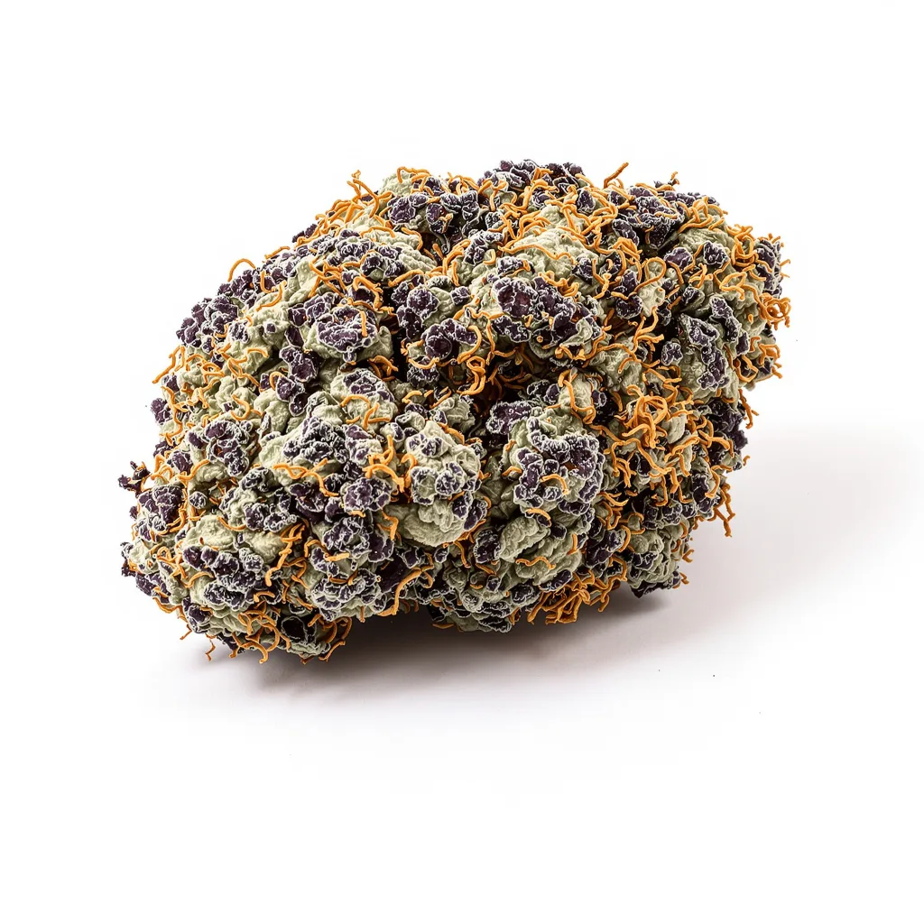 Darth Vader OG 75% indica / 25% sativa — fleur avec trichomes visibles