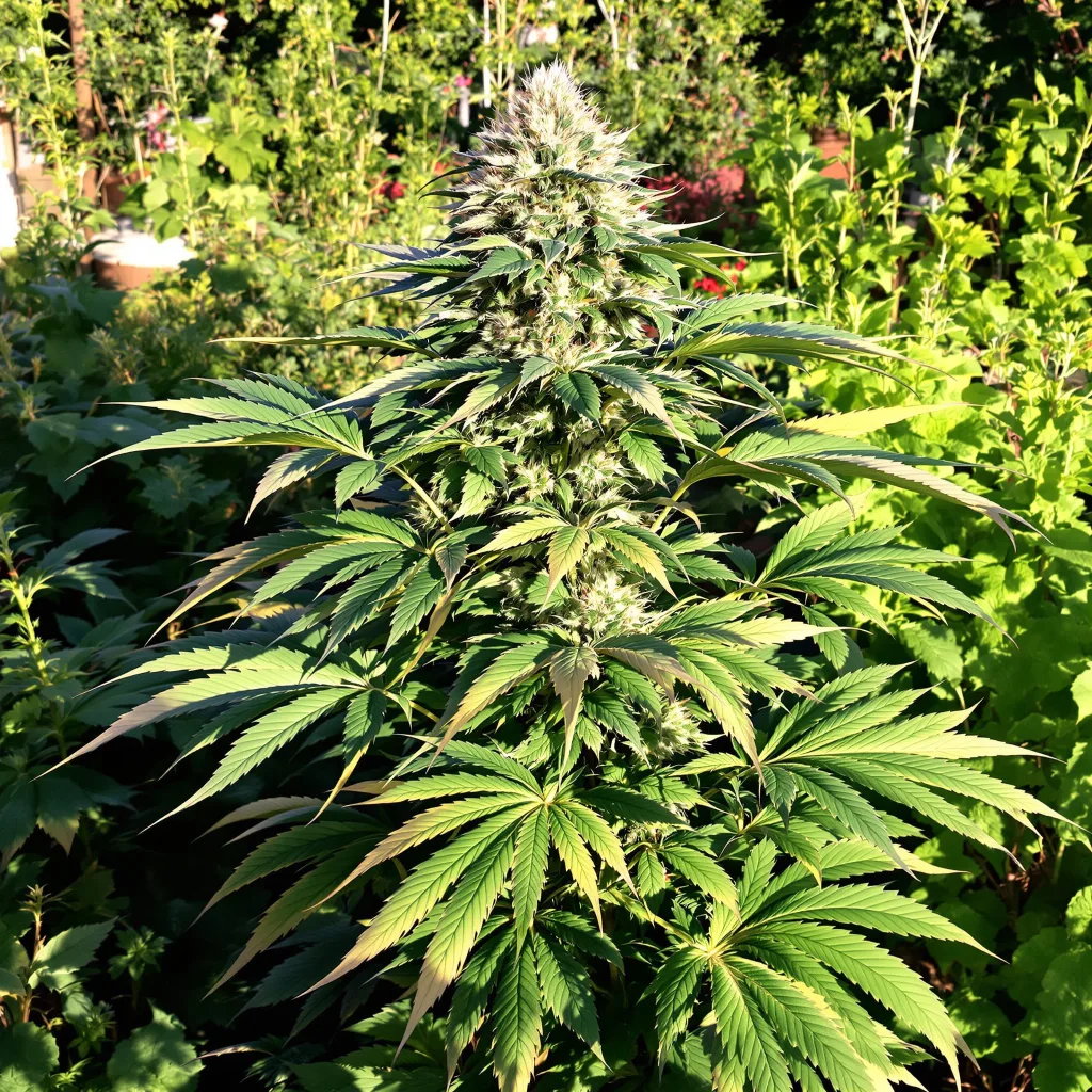 Dawgfather OG 88% indica / 12% sativa — fleur avec trichomes visibles