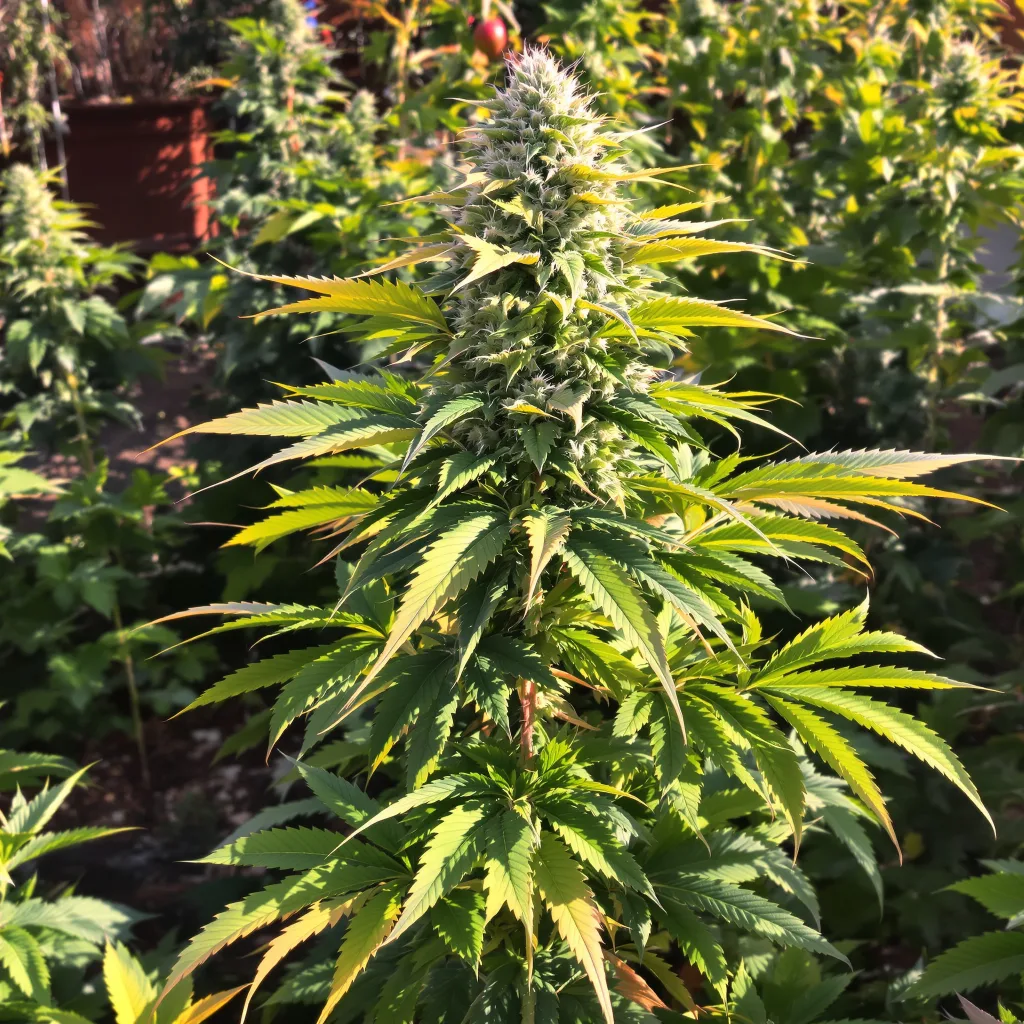 Dawgfather OG 88% indica / 12% sativa — fleur avec trichomes visibles