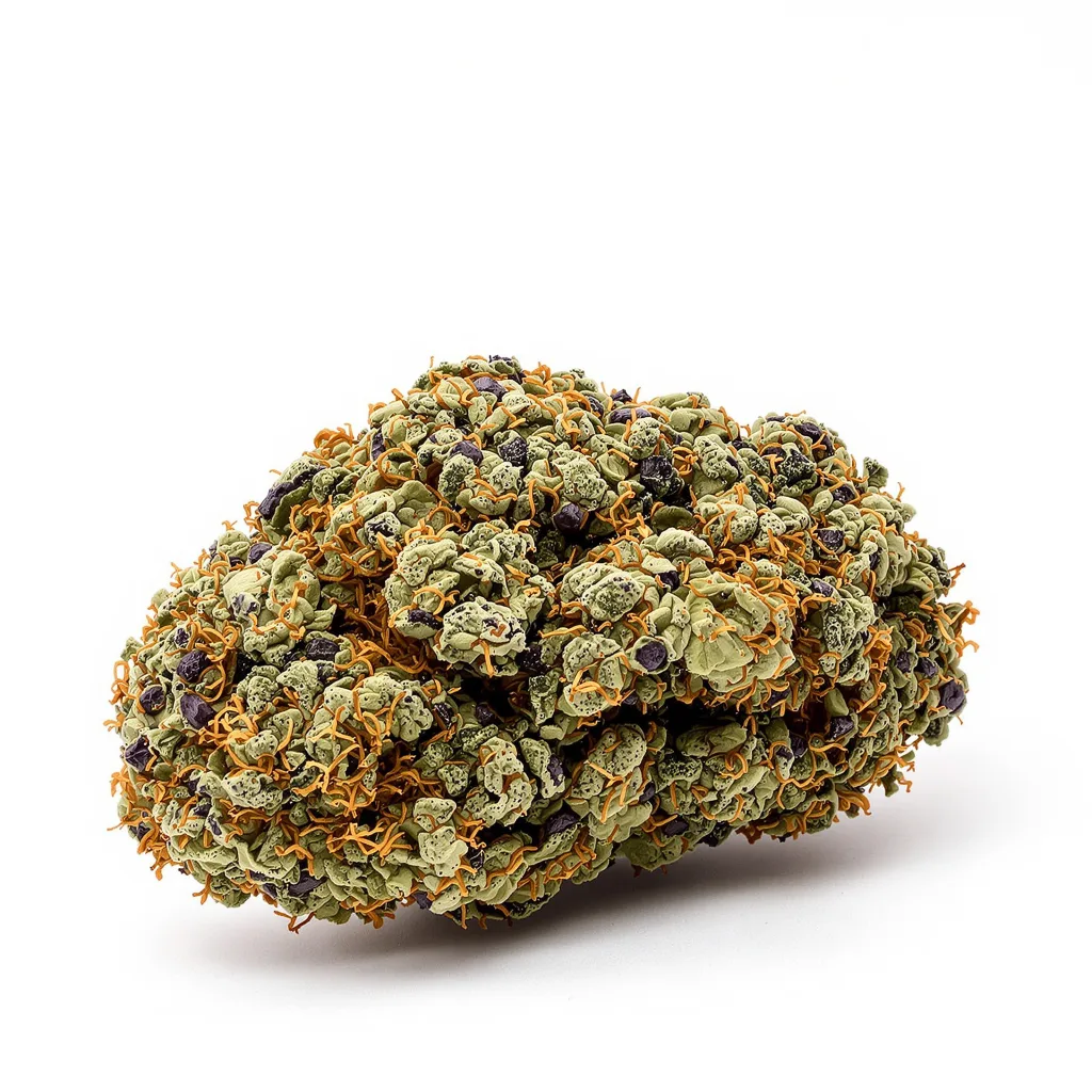 Dawgfather OG 88% indica / 12% sativa — fleur avec trichomes visibles