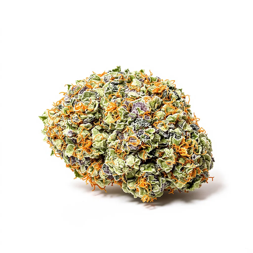 Deadhead OG 40% indica / 60% sativa — fleur avec trichomes visibles