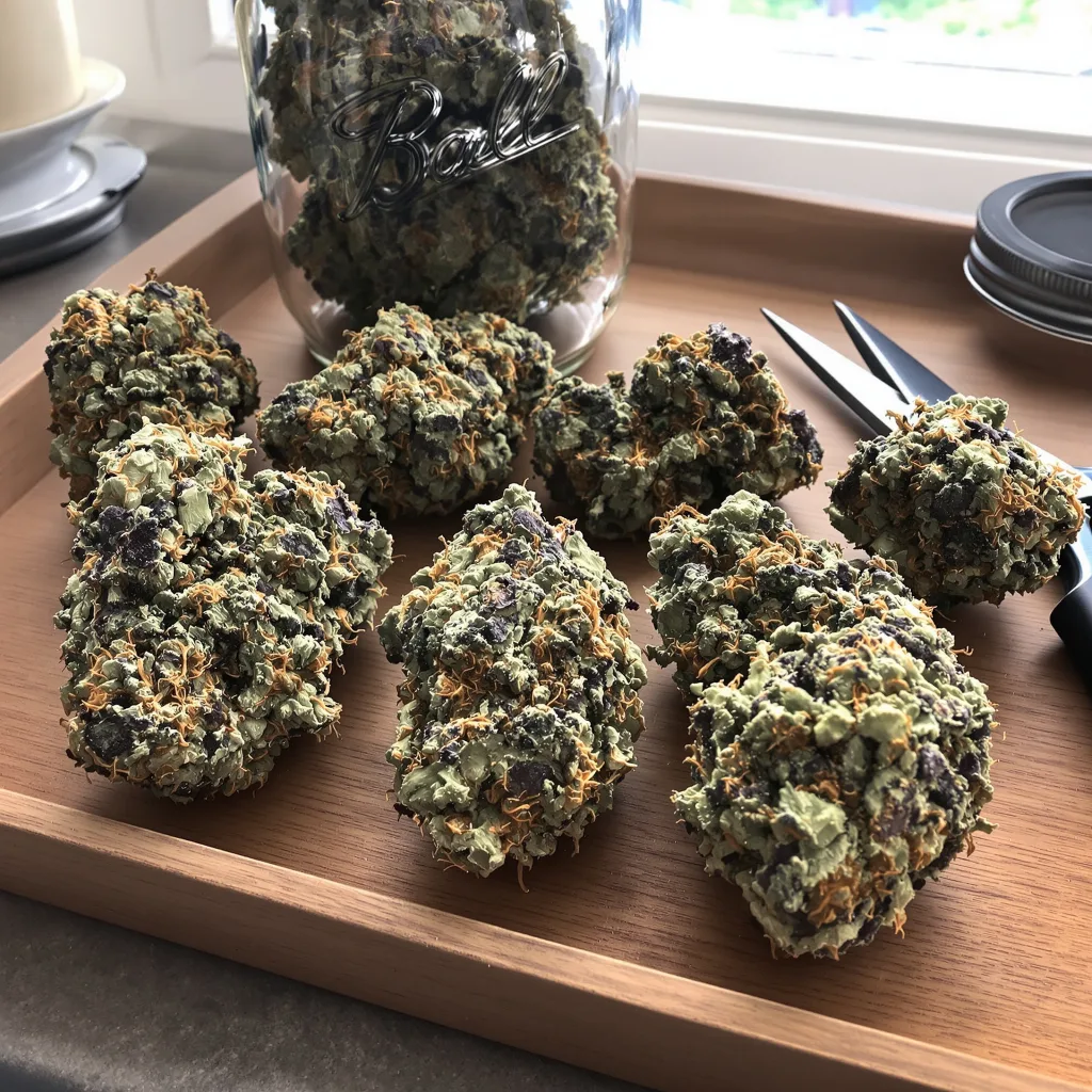 Deadwood 72% indica / 28% sativa — fleur avec trichomes visibles