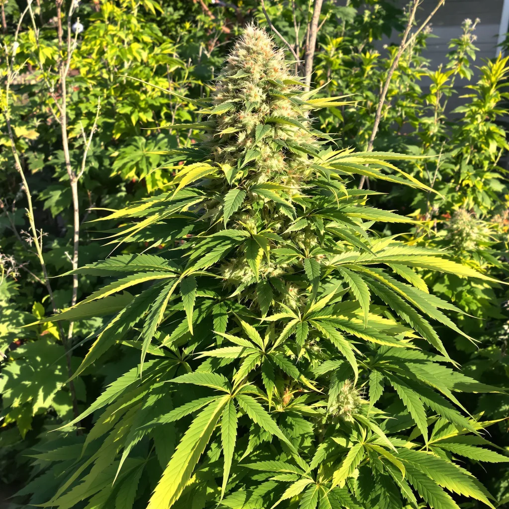 Deadwood 72% indica / 28% sativa — fleur avec trichomes visibles