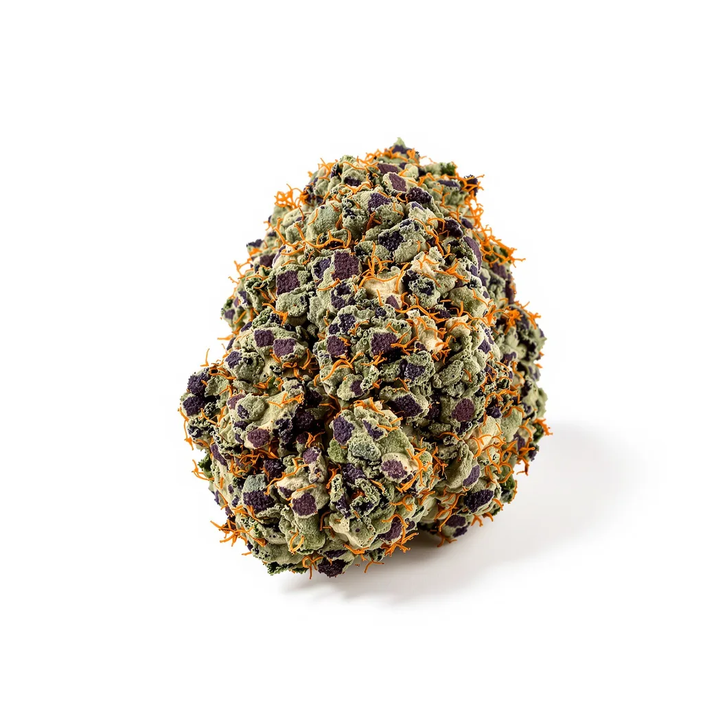 Deadwood 72% indica / 28% sativa — fleur avec trichomes visibles