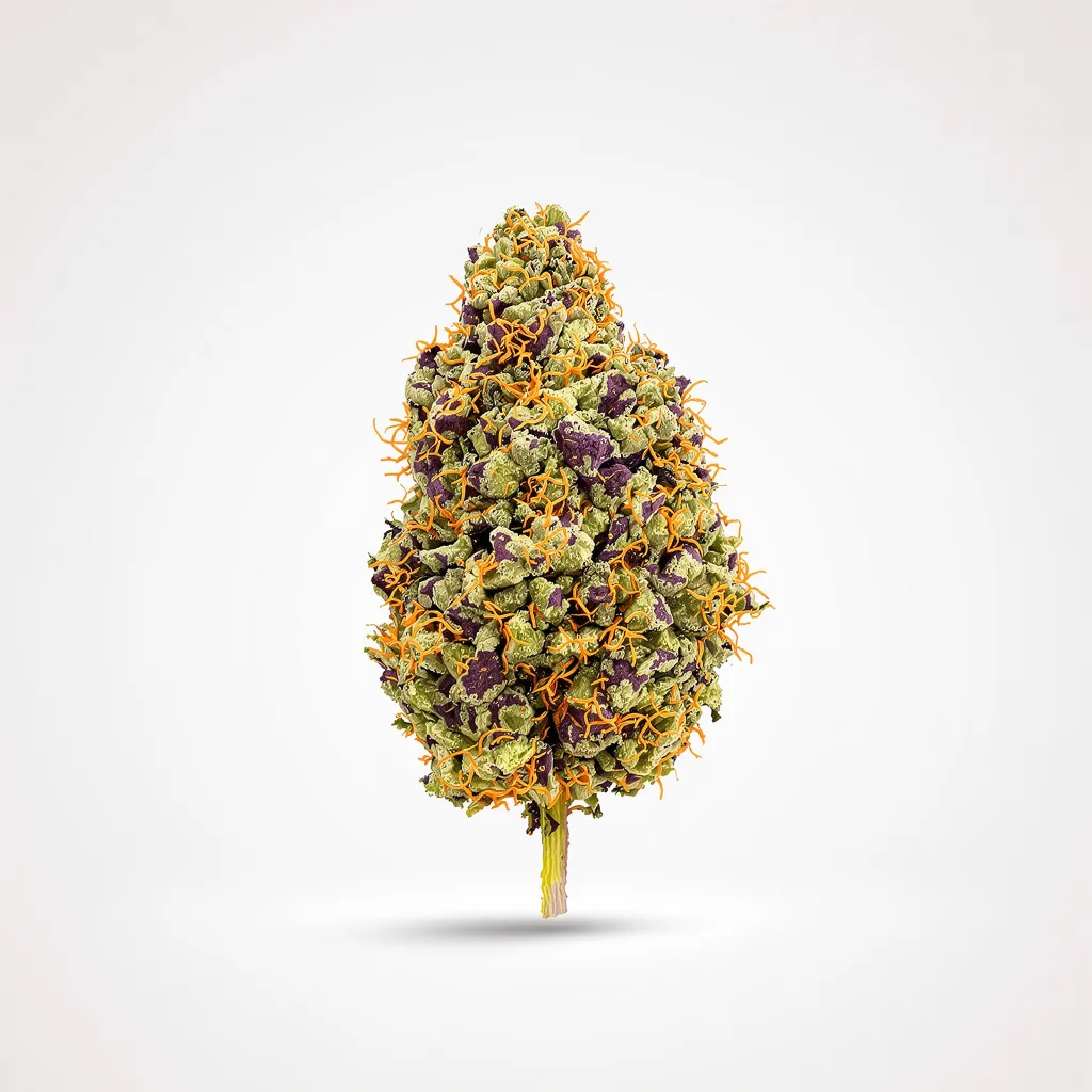 Death Star 70% indica / 30% sativa — fleur avec trichomes visibles