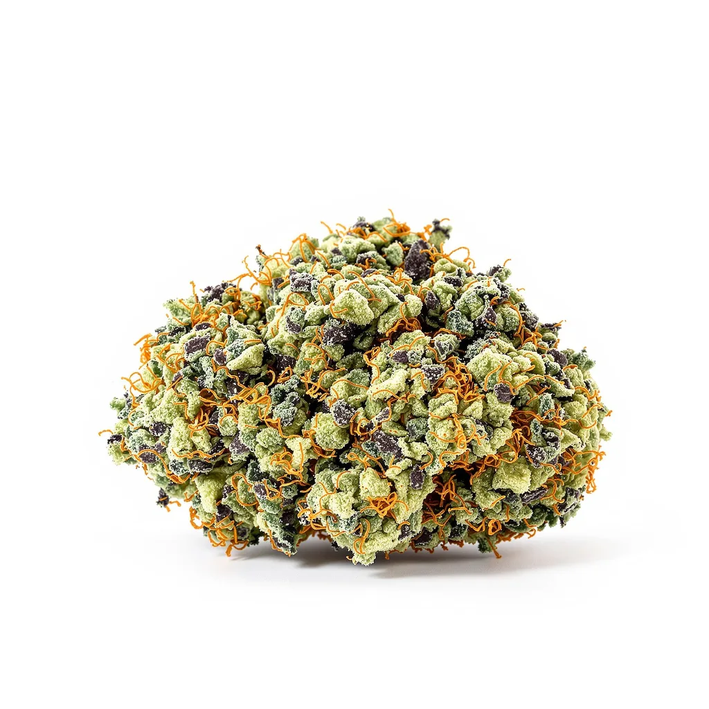 Death Star OG 60% indica / 30% sativa — fleur avec trichomes visibles