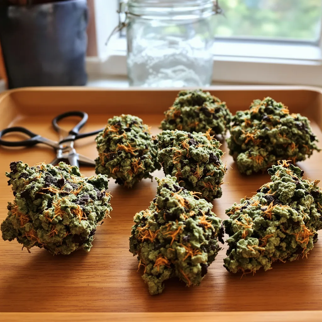 Deep Chunk 89% indica / 11% sativa — fleur avec trichomes visibles