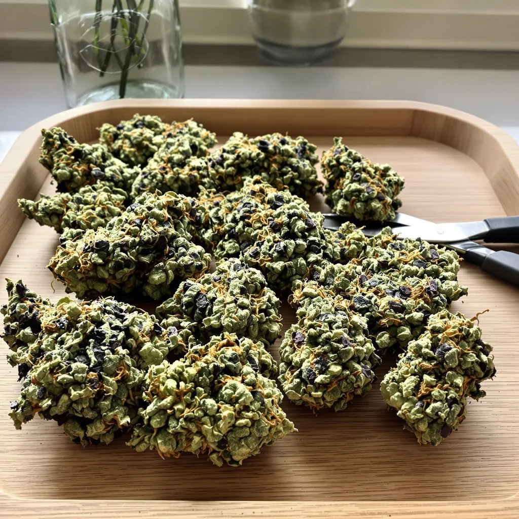 Denver Maple 81% indica / 19% sativa — fleur avec trichomes visibles